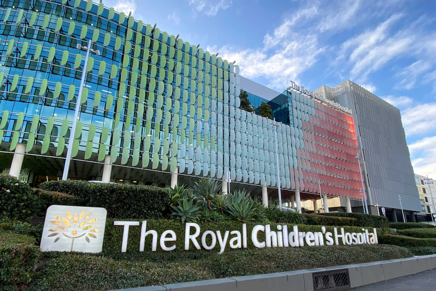 A picture of the outside of the Royal Children's Hospital in Parkville.