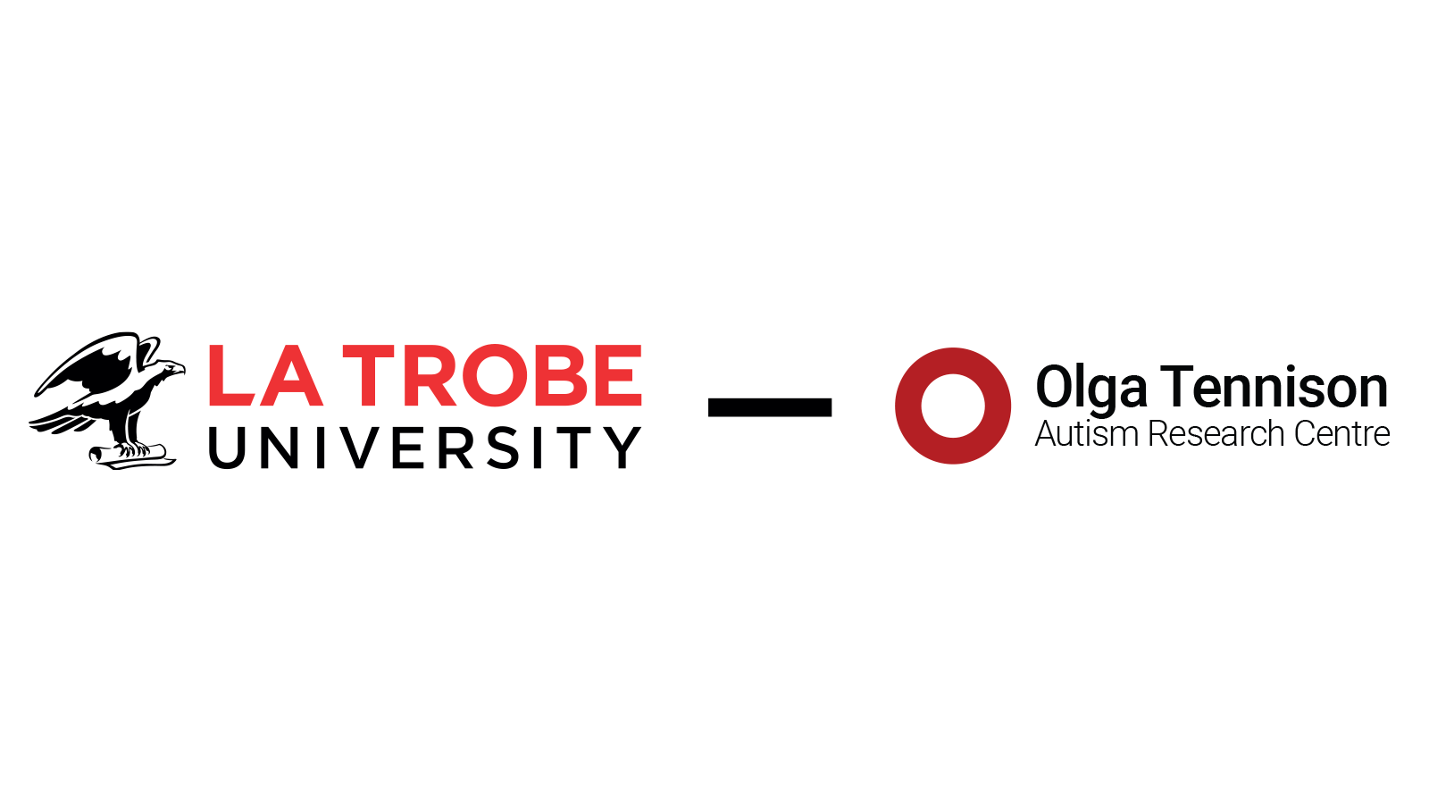 La Trobe University logo and Olga Tennison Autism Research centre logo next to eachother.